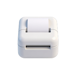 Mini Printer Icon - Modern 3D Receipt Printer