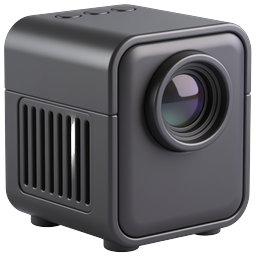 Mini Projector Device Icon - Realistic 3D Render