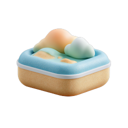 Mini Sandbox Toy Clay-Style 3D Icon