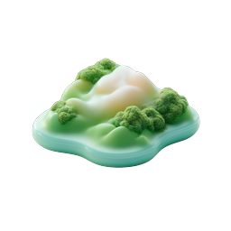 Miniature Clay Landscape Icon - 3D Terrain Design