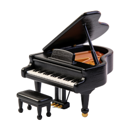 Miniature Grand Piano Icon - Elegant Music Symbol