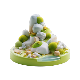Miniature Rock Garden 3D Icon - Zen Nature Scene