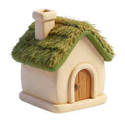 Charming Miniature Thatched Cottage House Icon