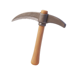 Stylized Mining Pickaxe Icon for Exploration Themes