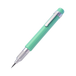 Mint Green Pen Icon - 3D Realistic Writing Tool
