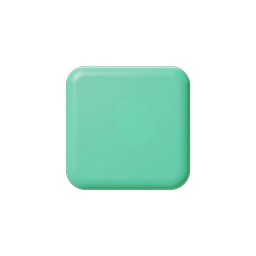 Mint Green Rounded Square UI Icon | Modern Design