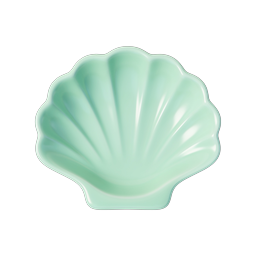 Mint Green Seashell Icon | 3D Ocean-Themed Design