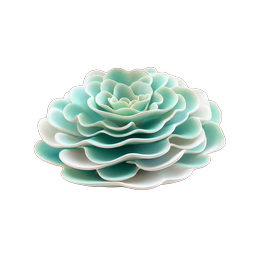 Mint Green Succulent Plant Rosette Icon | Realistic 3D