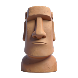 Stylized Moai Statue Icon for Cultural Representation