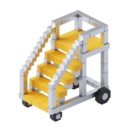 Mobile Staircase 3D Isometric Voxel Icon