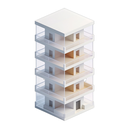 Modern Apartment Building Isometric Icon | Real Estate
