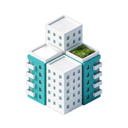 Modern Apartment Building 3D Isometric Icon | Real Estate