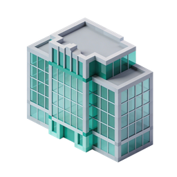 Modern Office Building Icon for Architecture and Business
