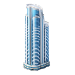 Modern Skyscraper Icon for Urban Development Projects