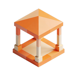 Geometric Pavilion Icon for Outdoor Design Projects