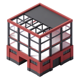 Modern Building Icon for Architectural Designs
