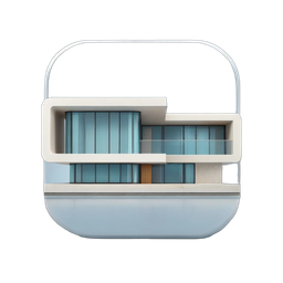 Modern House Icon for Real Estate and Architecture