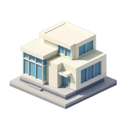 Modern House Icon for Architectural Designs