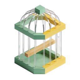 Stylish Modern Birdcage Icon for Creative Projects
