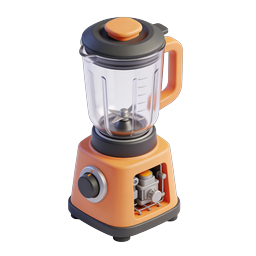 Modern Orange Blender Kitchen Appliance Icon