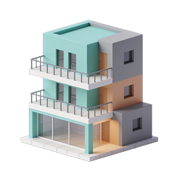 Modern Isometric Building Icon | 3D Architecture Illustration