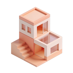 Modern Isometric House Architecture Icon