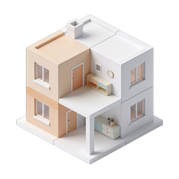 Modern Isometric House Icon | 3D Home Illustration