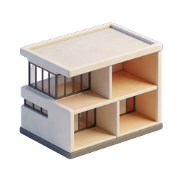 Modern House 3D Icon - Isometric Architecture Design