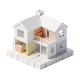 Modern House Icon for Real Estate and Architecture Use