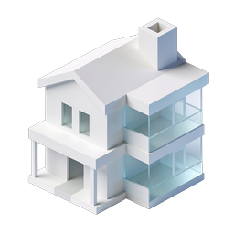 ไอคอนบ้านไอโซเมตริกทันสมัย | ภาพประกอบอสังหาริมทรัพย์ 3D
