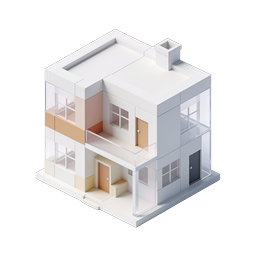 Modern House Isometric Icon | Real Estate Symbol