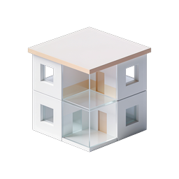 ไอคอนบ้านโมเดิร์นแบบ Isometric | ดีไซน์สถาปัตยกรรมแบบมินิมอล