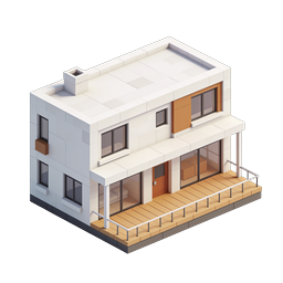 Modern House Isometric Icon | Property & Real Estate