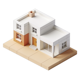 Modern Isometric House Icon for Real Estate & Architecture