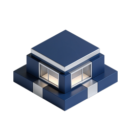 Modern Isometric House Building Icon | 3D Architecture