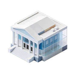 Modern Museum Building Isometric Icon | Architecture