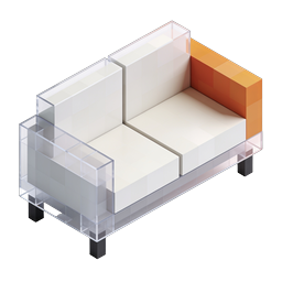 Modern Isometric Sofa Icon - 3D Furniture Design
