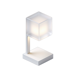 Modern Table Lamp Icon - Minimalist 3D Design