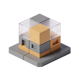 Modular Building Blocks 3D Isometric Icon Design