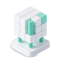 Modular 3D Cube Technology Icon | Isometric Design