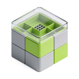 Modern Modular Cube 3D Icon | Isometric Design