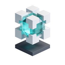 Modular Cube Structure 3D Tech Icon