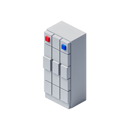 Modular Cube Tower 3D Isometric Icon