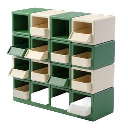 Icona cassetti contenitori modulari - Organizzatore impilabile 3D
