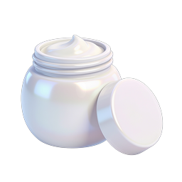 Luxury Moisturizer Cream Jar 3D Icon for Beauty Apps