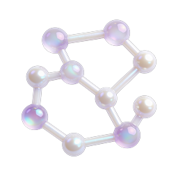 Pearl Molecular Structure 3D Icon - Science & Biotech