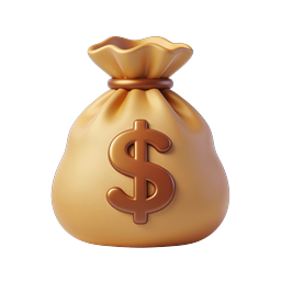 Stylish Money Bag Icon for Financial Themes