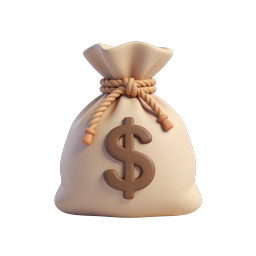 Stylish Money Bag Icon for Financial Themes