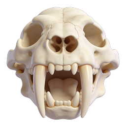 Monster Skull Icon with Fangs | Halloween Horror Design