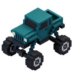 Blocky Monster Truck Icon for Digital Use